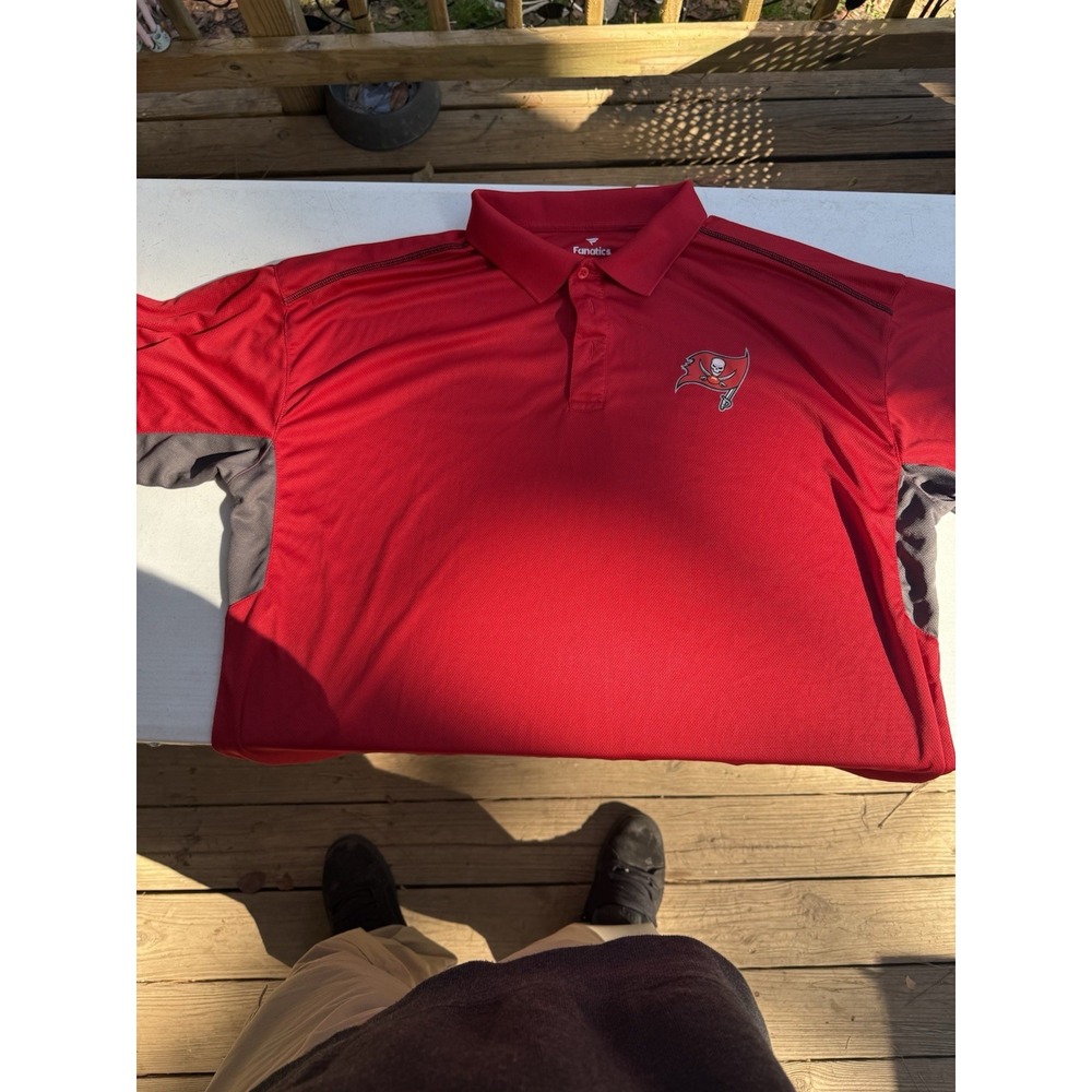 Fanatics Tampa Bay Buccaneers Red Polo Shirt Size 3XL